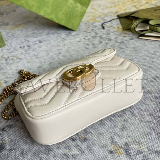 g*u*i marmont matelasse leather S*per mini bag 476433 (16.5*10*5cm)